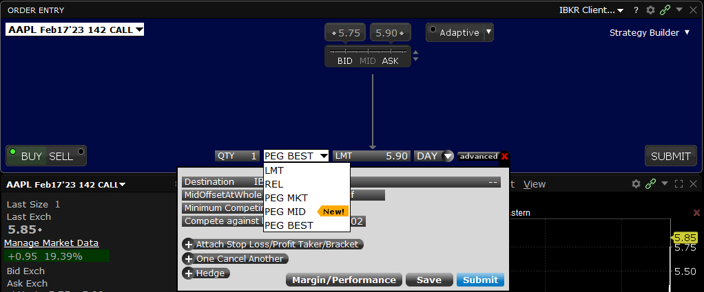 Route options to IBUSOPT