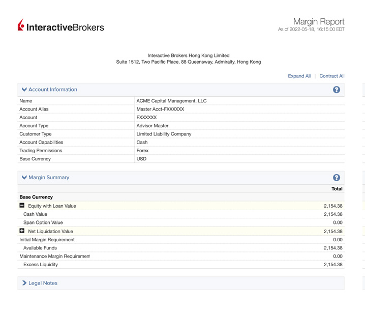 Margin Reports